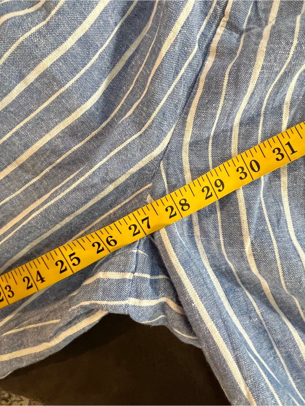 Free Assembly Striped Blue Linen-Blend Womens Coastal Pants Wide Leg 20 NWT - Picture 12 of 13
